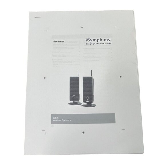iSymphony WS2 Wireless Speakers User Manual Instruction Guide u - Picture 1 of 6
